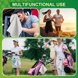 Batiyeer Golf Towels Bulk for Bags 16'' x 24'' Microfiber Waffle Pattern Golf Towels Trifold (Gray,30 Pcs)