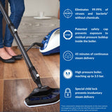 POLTI Vaporetto Smart Steam Mop and Steam Cleaner for Cleaning and Sanitizing with 12 Attachments Works for Tile Floor with Grout, Carpet, Car Detailing, Hardwood, & Furniture 2 Year Warranty POLTI