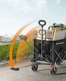 Wagons Carts Foldable, Collapsible Foldable Wagon 330lbs Capacity, Large Capacity Wagon Cart with All-Terrain Wheels,Heavy Duty Utility Wagon Cart