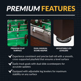 Hathaway Primo 56-In Foosball Table for Family Game Room - With Counterbalanced Players, E-Z Spin Bearings, Analog Scoring Units, Easy-Grip Handles & Adjustable Leg Levelers - Wood Grain Finish