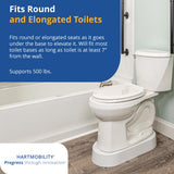 Toilevator Toilet Riser - 3.5" High Toilet Riser Base for Handicap and Elderly, Extra Tall Toilet Seat Elevator, 500 lb Capacity, Easy Install Toilet Seat Riser, Compatible with Standard Toilets