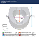Drive Medical 12066 Premium Raised Toilet Seat, Standard Seat, White