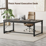 63 Inch Large Computer Desk, 1" Thick Heavy Duty Industrial Office Desk