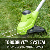 Greenworks 48V 17" Cordless Electric Lawn Mower, Leaf Blower, String Trimmer, (2) 4.0Ah Batteries and Rapid Charger