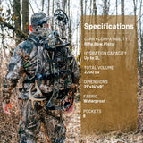 TR Hunting Backpack Internal Frame, Waterproof Hunting Pack with Rain Cover, 2200cu Realtree Edge Camo Hunting Daypack for Rifle Bow Gun TR