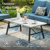 MIXPATIO 6-Piece Patio Conversation Set, Coffee Table, E-Coated Frame
