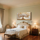 SERIMINO Framed Tree of Life Wall Art, Golden Tree Canvas Prints 32x71Inch