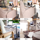 Adjustable Laptop Stand – Rolling Computer Desk & Ergonomic Table for Bed, Sofa, or Office