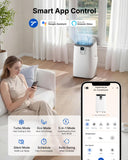 Temprium Smart Inverter Portable Air Conditioners, 16,000 BTU Dual Hose Portable AC Unit with Drainage-free Cooling, Ultral Quiet Air Conditioner for Bedroom with 40dB, APP/Voice Control/Energy Saving