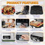 Puzzle Waffle Maker by StarBlue – Fun Playful Puzzle-Shaped Waffles | Includes Squeeze Bottle for Easy Filling | Non-Stick & Cool-Touch Design | Great