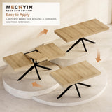 Wood Expandable Dining Table with Hidden Leaf & Storage, Space Saving, For Kitchen Dining Living Room