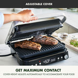GreenPan 6-in-1 Multifunction Removable Plate Indoor Grill & Electric Griddle, Diamond Infused PFAS Free Ceramic Nonstick Reversible Plates, Opens Flat, Adjustable Temp, Panini Press, Black