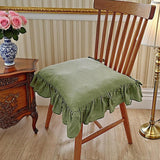 PYmijimy Chair Cushion Pad Seat Upholstery with Removable Cover and Ties Hold for A Decoration in European(Green)