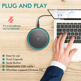 USB Conference Microphone for Gaming, Skype, Zoom - 360 Omnidirectional Condenser PC Mic WISE TIGER