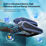 Sonar Navigation Pool Vacuum for Inground Above Ground Pools, Climb Stairs Pool Cleaner with 3 Modes, Powerful Suction, Self-Parking, Wall&Waterline Cleaning Pool Robot, Clean Up to 2150 Sq.Ft