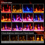 Eueiriup 2025Newly Upgraged 72 inch Ultra Thin Electric Fireplace Inserts and Wall Mounted with Remote Control & Touch Screen 1500W Fireplace Heater with Timer