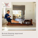 WaterRower Walnut Rowing Machine with S4 BLE Monitor | USA Made Water Rower | Original Handcrafted Erg Machine for Home Use & Gym | Best Warranty