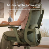 Desktronic Ergonomic Office Chair — Adjustable Desk Chair with Lumbar Support, Headrest, Armrests, Breathable Mesh Back, Height Adjustment, Comfortable Home Office Chair for Long Hours