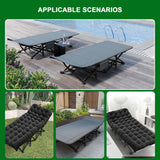 Camping Cot, 28'' Wide Heavy Duty Sleeping Bed for Adult, Protable Folding Cot with Mattress & Carry Bag (Black)