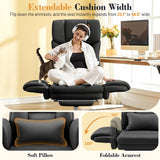 FelixKing Office Chair, Flip Armrests for Pets Criss Cross Legged, Black