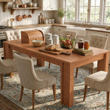 Garvee 71" Farmhouse Dining Table for 6-8 People, Rectangular Kitchen Table