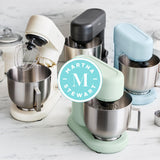 Martha Stewart 5.3Qt Stand Mixer, 12-Speed Tilt-Head Electric Kitchen Mixer with Stainless Steel Bowl, Dough Hook, Whisk & Beater, Splash Guard, Ideal for Baking Bread, Cake & Whipping, Caviar Gray