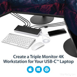 StarTech.com USB-C Triple Monitor Docking Station for MacBook Pro / Air M1 M2 M3 M4 & Windows