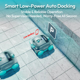 Cordless Robotic Pool Vacuum UBoter E10, Dual-Layer Filtration, Powerful Edge Corner Cleaning, 120–150 Mins Runtime, Auto Parking, No Debris Leakage, for Above Ground Flat Bottom Pools Up to 860 Sq.Ft