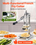 VEVOR French Fry Cutter, Ergonomic Potato Slicer with 3 Blades (1/2", 3/8", 1/4") & Juicer Plate, Easy-Replace Vegetable Chopper Dicer for Carrot, Onion, Lemon, Ideal for Home & Commercial Kitchens