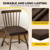 downluxe Indoor Chair Cushions for Dining Chairs, Soft and Comfortable Textured Foam Kitchen Chair Pads