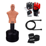 Century BOB Body Opponent Bag | Freestanding Punching Bag Dummy | Adjustable Kickboxing Mannequin | Training Bag for Martial Arts & Boxing - L/XL Gloves Combo (2 Boxes)