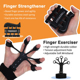 5PCS Grip Strength Trainer Kits, Hand Gripper Strengthener, Forearm Strengthener, Forearm Exerciser, Finger Exerciser, Wrist Strengthener, Stress Relief Ball, Grip Ring