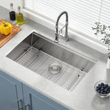32 Inch Undermount Kitchen Sink, 16 Gauge Stainless Steel Workstation Sink with Accessories, Single Bowl, Brushed Finish (32"x19"x10")
