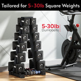 Dumbbell Rack Stand Only, Compatible with Peloton Weights, Ergonomic Dumbbell Organizer for Home Gym with 6-Tier, Space-Saving Weight Tree Rack, Plus Neoprene Set Storage, Compact Crostice