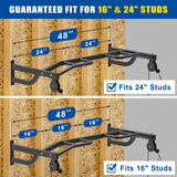 Kipika 48" Ceiling Mounted Pull Up Bar, Heavy Duty Multi-Grip Chin Up Bar, Mounted Pullup Bar, Adjustable Height, Pull Up Bands for Chin Ups & Body Stretching, Ideal for Home Gym and Strength Training (48" Pull Up Bar with 2 Pulleys)