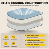 downluxe Indoor Chair Cushions for Dining Chairs, Soft and Comfortable Textured Foam Kitchen Chair Pads