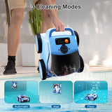 (2026 New) Robotic Pool Vacuum, Robotic Pool Cleaner for Inground Pools, Smart Navigation, Floor/Wall/Waterline Cleaning, 150 Mins Runtime for Pool Up to 2000 Sq.ft