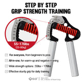 GD IRON GRIP 80.L Grip Strength Trainer Adjustable Hand Gripper Strengthener(55 to 176 lb) Hand Grip Exerciser Wrist Strengtheners for Golf Training Equipment Forearm Gripper GD