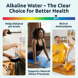 Invigorated Water - Alkaline Countertop Water Filter Dispenser, Large 38-Cup Capacity, Mineralized Alkaline Water, BPA-Free, 96 Gallons/Filter (White, 1 NSF Filters Included)
