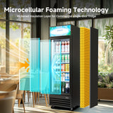 BODEGACOOLER 9 Cu. Ft Commercial Beverage Refrigerator with Glass Door & Soft LED Light | 4 Adjustable Shelves & Drink Organizer Holds 192 Cans