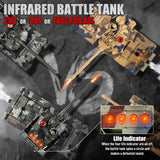 Supdex 1/24 RC Battle Tank Set, Remote Control Chinese Type 99 and Russian T90 Army Toy That Shoots for Kids and Adults, 2.4G RC Vehicle Model Tank 6+ Year Old with Sound, Smoke and Lights