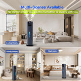 Smart Humidifiers Large Room Bedroom Home, 2.11Gal(8L) Quiet Top Fill Cool Mist Humidifier, Smart App & Remote Control, 3 Speed Humidifier with 360° Nozzle, Humidity Setting for Baby Office(Blue)