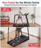 Redliro Walking Treadmill for Seniors Foldable - 400 Lb Capacity Senior Treadmill with Front & Long Handrails, 0%-2% Incline Home Recovery