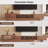NessCarsti 78"-103" Mid Century Modern Extendable TV Stand for 75+ Inch TVs