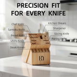 Knife Set Premium, Japanese 15 Pcs High Carbon Stainless Steel Kitchen Knife Block Set with Sharpener, Razor Sharp Knives Set for Kitchen