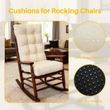 Rocking Chair Cushion, Set of Thicken Seat & Back Chair Cushions with Memory Foam