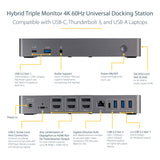 Docking Station for MacBook Pro / Air M1 M2 M3 M4 & Windows, Universal Triple 4K 60Hz HDMI DP Dock, Thunderbolt Compatible, 85W Laptop Charging