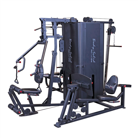 Body-Solid Pro Clubline (S1000) Multi-Station Four Weight Stack Commercial Gym Machine, Upper & Lower Body Strength Training Functional Exercise Workout Stations for Weights lifting and Bodybuilding Body-Solid