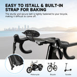 TAZATA Bike Speaker, IPX7 Waterproof & Dustproof Portable Bluetooth Speaker for Scooter Handlebar, Enhanced Bass, Shower Speakers, 11H Battery, Versatile Strap,TWS Bike Accessories for Travel Outdoor