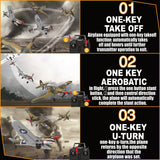 ANBURI RC Plane 4-CH RC Airplane – RC Airplane Ready to Fly Upgrade P-40 Warhawk Remote Control Airplanes for Beginners Adult with Beginners with Xpilot Stabilization System